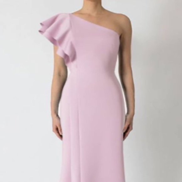 Pink One-shoulder Dress - Picture 1 of 4